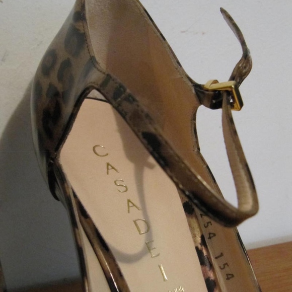 Casadei Pellame leopard-patent T-strap pump, SZ40 - Picture 7 of 8